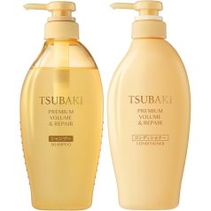  Shiseido - Tsubaki Premium Volume & Repair Shampoo, Conditioner Set (2x450ml)