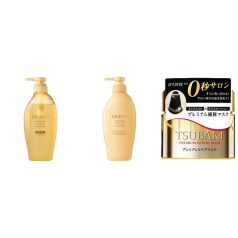   Shiseido - Tsubaki Premium Volume & Repair Shampoo, Conditioner Set + Premium Mask (new version)