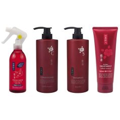   Kumano Yushi - Tsubaki Oil Shampoo + Conditioner + Essence Water + Extra Treatment