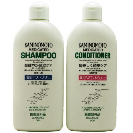 Kaminomoto - Medicated B&P fejbőrápoló szett gyógysamponnal és balzsammal