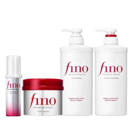 Shiseido - Fino Premium Touch teljes hajápoló szett samponnal, balzsammal, hajpakolással és airy hajolajjal