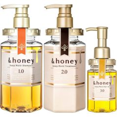&HONEY - Deep Moist Shampoo 1.0 + Treatment 2.0 + Oil 3.0