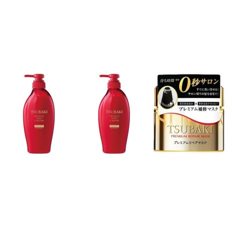 Shiseido - Tsubaki Premium Moist & Repair Shampoo, Conditioner Set + Premium Mask (new version)