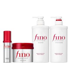   Shiseido - Fino Premium Touch teljes hajápoló szett samponnal, balzsammal, hajpakolással és hajolajjal