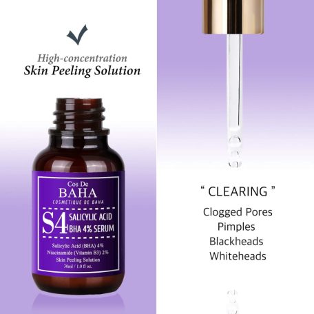 Cos De BAHA - S4 Salicylic Acid BHA 4% Serum 30ml