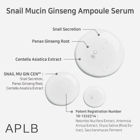 APLB - Snail Mucin Ginseng Ampoule Serum 40ml