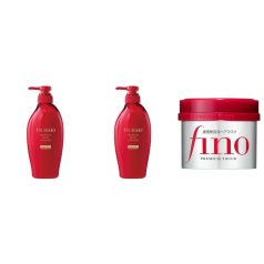   Shiseido - Tsubaki Premium Moist & Repair Shampoo, Conditioner Set + FINO