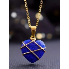 Szív alakú nyaklánc lapis lazuri