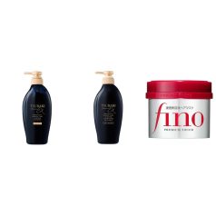   Shiseido - Tsubaki Premium EX Damage Care & Repair Shampoo, Conditioner Treatment Set + FINO